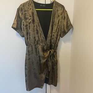 Brand New Zara Deep V belted top. Never been worn.